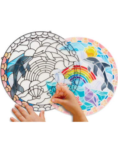 Kit de Manualidades Vidrio Templado Melissa & Doug Delfines