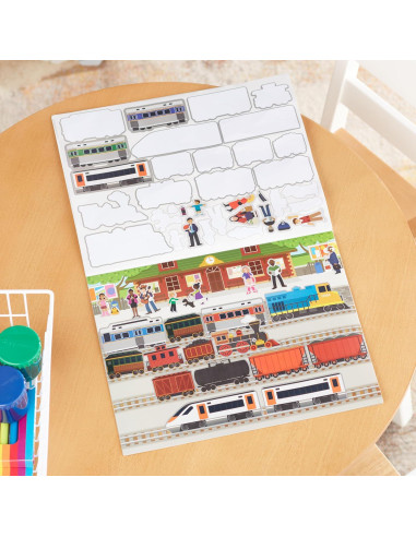 Almohadilla de Calcomanías Reutilizables Melissa & Doug Vehículos