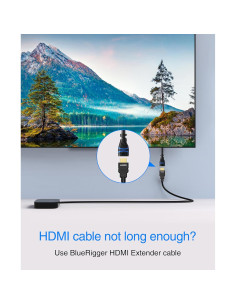 Cable Extensión HDMI BlueRigger 7.62m 4K 60Hz Macho a Hembra 2