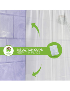 Cortina de Ducha PEVA Frost Clean Healthy Living 178x183cm 2