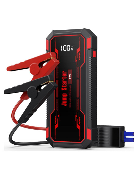 Arrancador de Batería GKUTW 6000A 12V con Linterna LED