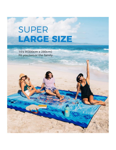 Manta de Playa OCOOPA Extra Grande 300x280 cm Impermeable