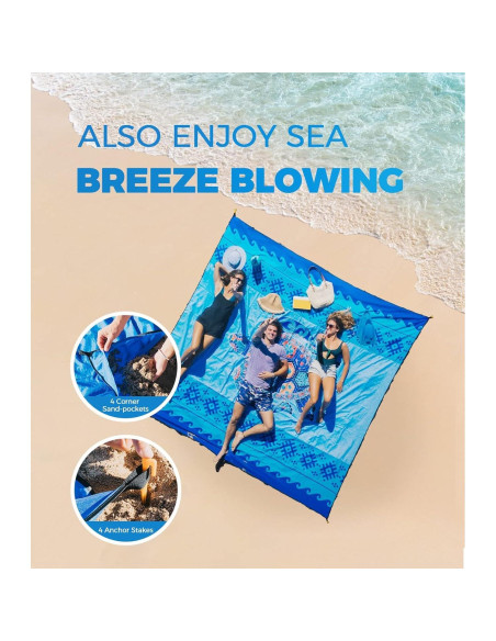 Manta de Playa OCOOPA Extra Grande 300x280 cm Impermeable