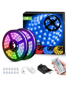 Luces de tira LED RGB 10m Lighting EVER con control remoto