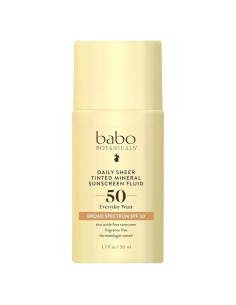 Protector Solar Mineral Tinte Diario Babo Botanicals SPF50 - Óxido de Zinc - Para la Cara