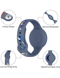 Pulsera Impermeable para AirTag Niños Vanjua Azul Tiburón 2