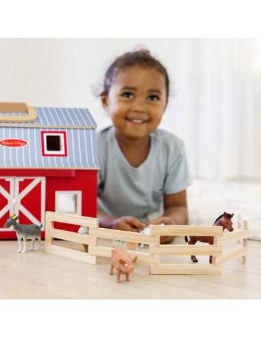 Granja de Madera Plegable Melissa & Doug con 7 Animales
