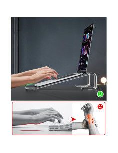 Soporte Ergonómico para Laptop JCZT NH04 Acrílico Transparente 10-17" 2