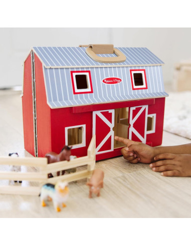 Granja de Madera Plegable Melissa & Doug con 7 Animales
