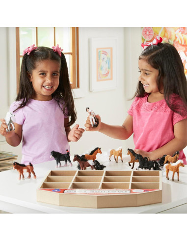 Caballos Coleccionables Melissa & Doug - 12 Figuras en Establo