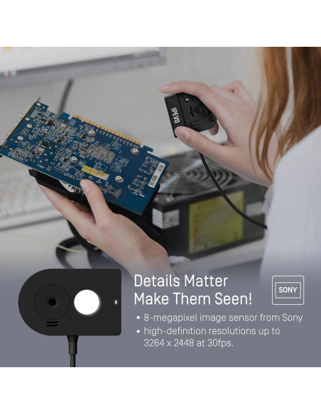 IPEVO Webcam MP-8M 4K USB con Micrófono AI y Luz LED