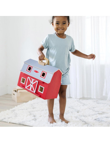 Granja de Madera Plegable Melissa & Doug con 7 Animales