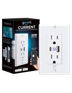 Enchufe Inteligente Geeni Current con 2 Puertos USB Rápidos