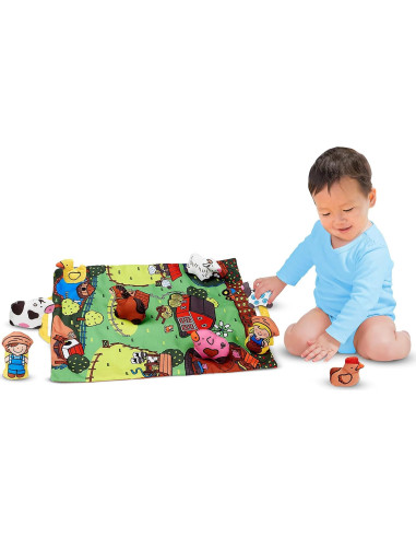 Alfombra de Juego Melissa & Doug 9 Animales Plegable 11x31 cm