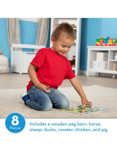 Rompecabezas de Madera Granja Melissa & Doug 8 Piezas 2