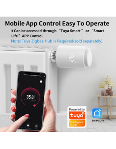 Válvula Termostática Inteligente SENCKIT Zigbee Negro 2