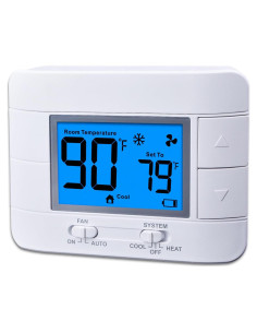 Termostato No Programable Mroinge M701 1H/1C Pantalla LCD Azul