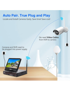 Sistema de Cámara de Seguridad Inalámbrica Cromorc 10CH 5MP 2