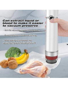 Sellador de Vacío Manual RAIN SPIRIT con 10 Bolsas Reutilizables 2