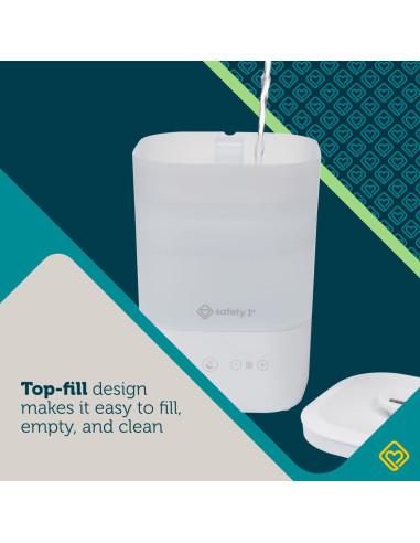 Humidificador Ultrasónico Safety 1st Comforting Top-Fill Blanco