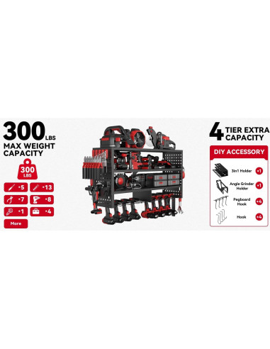 Organizador de Herramientas Eléctricas WBZYH 4 Niveles 136 kg