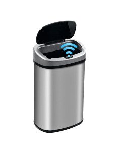 Cubo de Basura Automático Bigacc 50L Acero Inoxidable Sensor