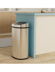 Cubo de Basura Automático Bigacc 50L Acero Inoxidable Sensor 2