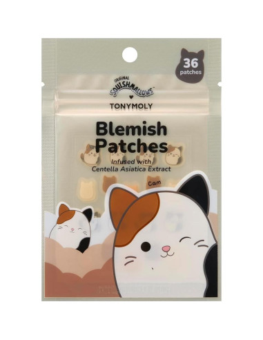 Parches para Imperfecciones Tonymoly x Squishmallows, 36 Unidades
