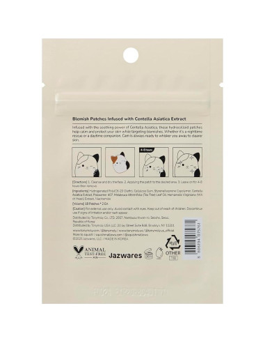 Parches para Imperfecciones Tonymoly x Squishmallows, 36 Unidades