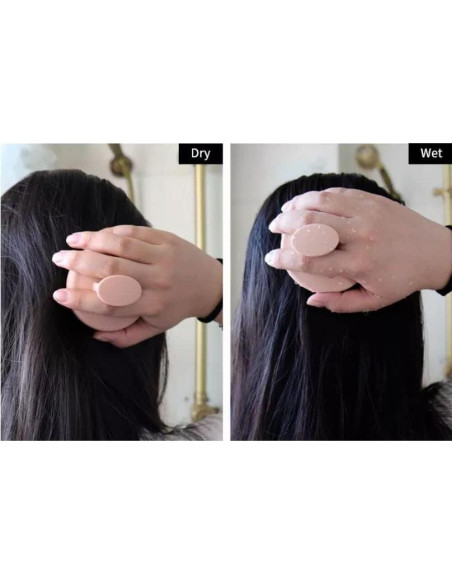 Cepillo Masajeador de Cuero Cabelludo Topmed ETS Rosa - Cerdas de Silicona Suave