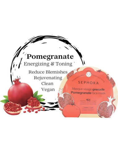 Máscara Facial SEPHORA Deseándote - Sandía, Lichi, Coco, Matcha, Granada, Piña
