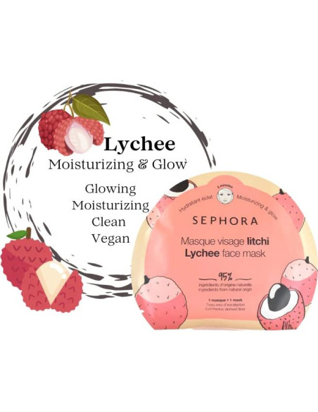 Máscara Facial SEPHORA Deseándote - Sandía, Lichi, Coco, Matcha, Granada, Piña