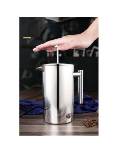 Cafetera Prensa Francesa Miuly 600ML Acero Inoxidable Doble Pared