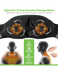 Masajeador de Cuello Cotsoco Shiatsu con Calor 3D Azul 2