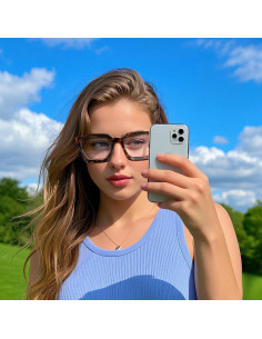 Gafas de bloqueo luz azul YDAOWKN gran tamaño mujer 54mm 2