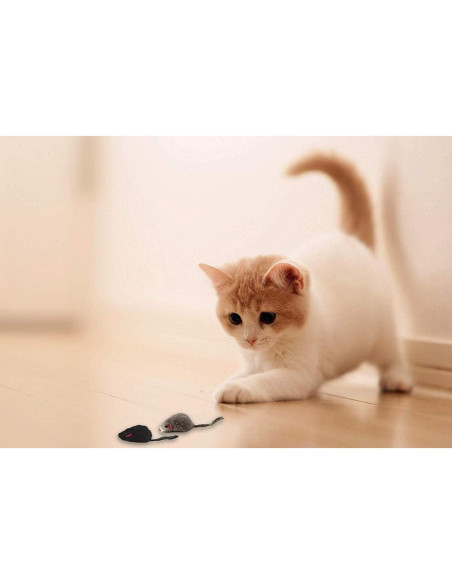 20 Ratones Peludos para Gato Axel Pets - Piel de Conejo Real