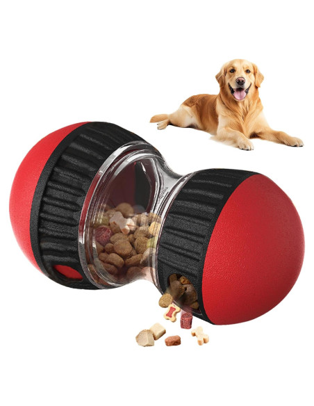 Dispensador de Golosinas Interactivo COSOWO para Perros Rojo