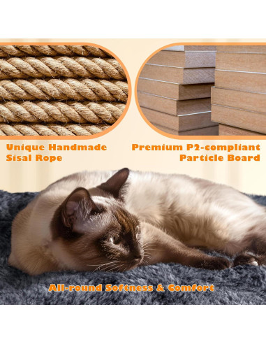 Torre para Gatos Yaheetech 158.75cm con Hamaca y Rascadores