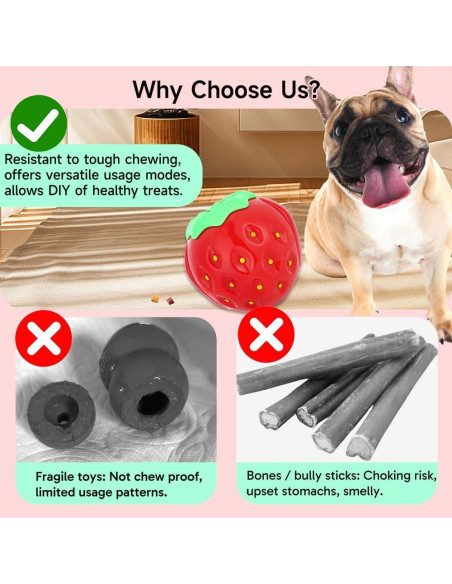 Juguete Masticable para Perros UNQBWE Rellenable 11 cm