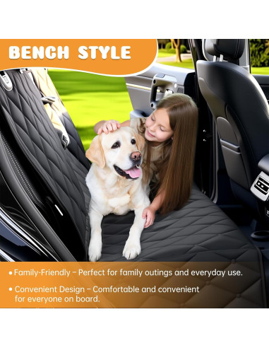 Funda de Asiento para Perros Novotopia Negra 137x150 cm Impermeable