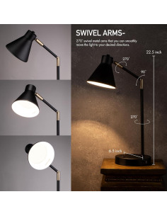 Lámpara de Escritorio LED O'Bright Astrum 100% Metal USB Duales 2