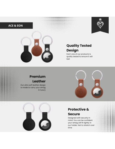 Soporte de Lujo Ace & Eon para Apple AirTag - 4 Piezas