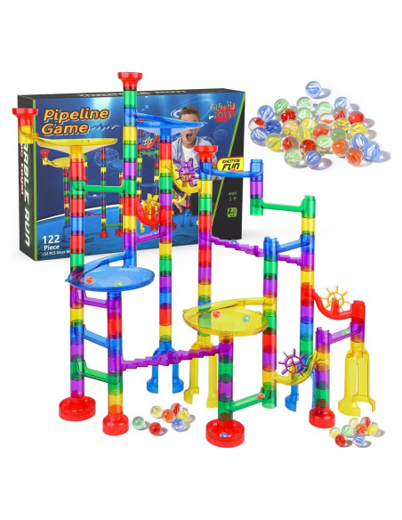 Gifts2U Juego de Carreras de Canicas 122 Piezas para Niños