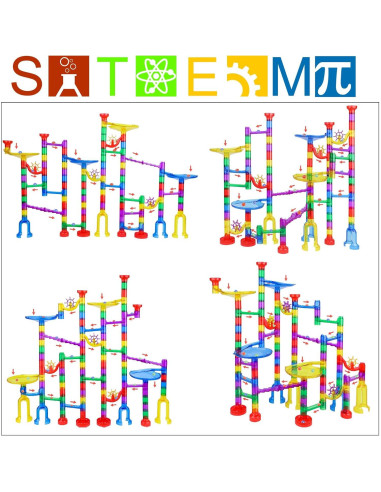 Gifts2U Juego de Carreras de Canicas 122 Piezas para Niños