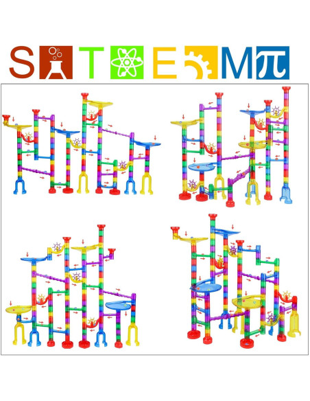 Gifts2U Juego de Carreras de Canicas 122 Piezas para Niños