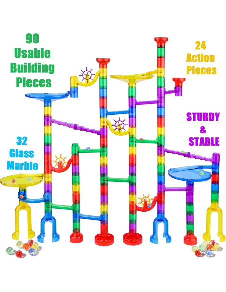 Gifts2U Juego de Carreras de Canicas 122 Piezas para Niños