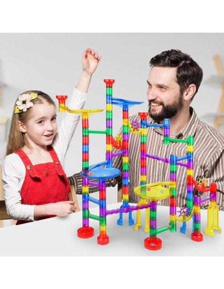 Gifts2U Juego de Carreras de Canicas 122 Piezas para Niños