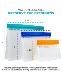 Bolsas de Almacenamiento Reutilizables PEVA EXULTIMATE 3 Piezas 2