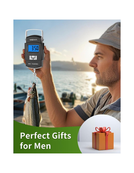 Balanza Digital de Pesca MEIYA 50kg Pantalla LCD Retroiluminada