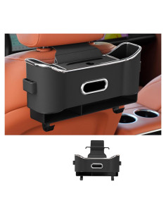 Organizador de Asiento Trasero de Coche Edotim 5 en 1 Negro